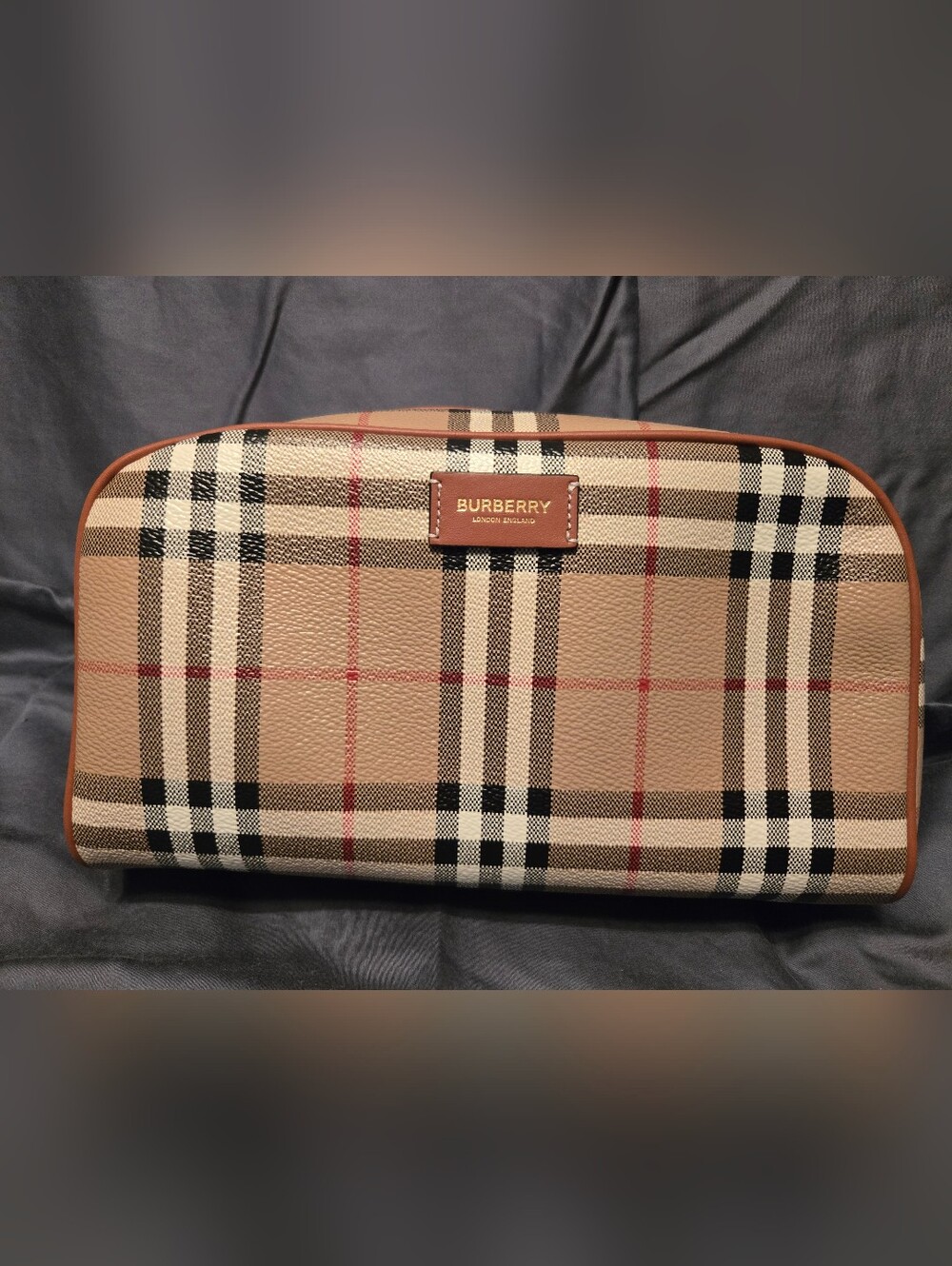 Burberry Medium Check Travel Pouch